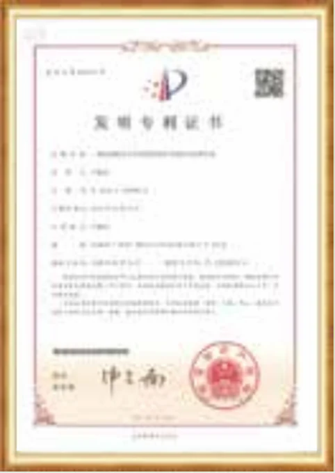 Patent certificate 3 reproduced in the Passion Glow catalog